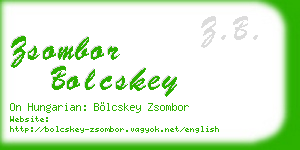 zsombor bolcskey business card