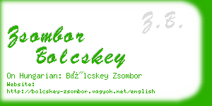 zsombor bolcskey business card